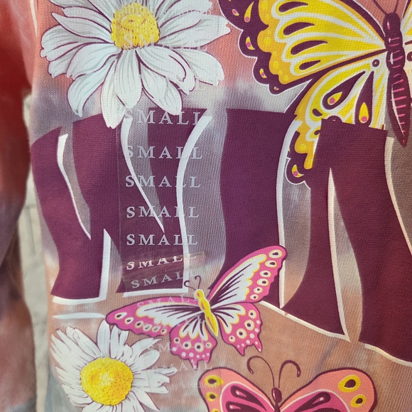 NWT Simply Southern Long Sleeve Tee - Coral and Purple - Picture 4 of 6